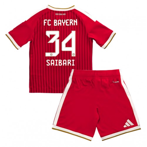 Dětský fotbalový dres Bayern Munich Ismael Saibari #34 2026-27 Domácí Krátký Rukáv (+ trenýrky)